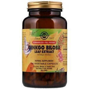 Гінкго Білоба Solgar SFP Ginkgo Biloba Leaf Extract 180 Veg Caps