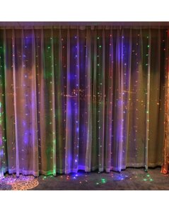 Гірлянда - водоспад j-hell 240 LED following curtain lamp RGB 2 м Різнокольоровий