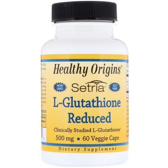 Глутатіон Healthy Origins L-Glutathione Setria 500 mg 60 Veg Caps від компанії Придбай - фото 1