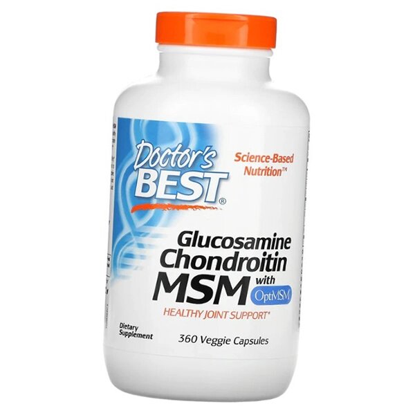 Глюкозамін Хондроїтин ЧСЧ Glucosamine Chondroitin MSM with OptiMSM Doctor's Best 360вегкапс (03327016) від компанії Придбай - фото 1