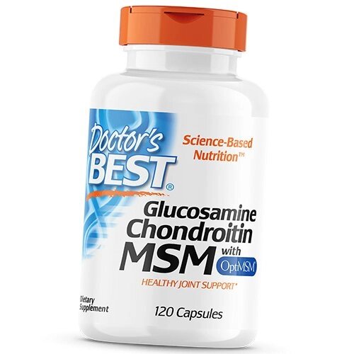 Глюкозамін Хондроїтин ЧСЧ Glucosamine Chondroitin with OptiMSM Doctor's Best 120капс (03327001) від компанії Придбай - фото 1