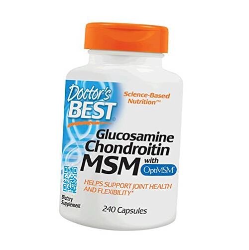 Глюкозамін Хондроїтин ЧСЧ Glucosamine Chondroitin with OptiMSM Doctor's Best 240капс (03327001) від компанії Придбай - фото 1