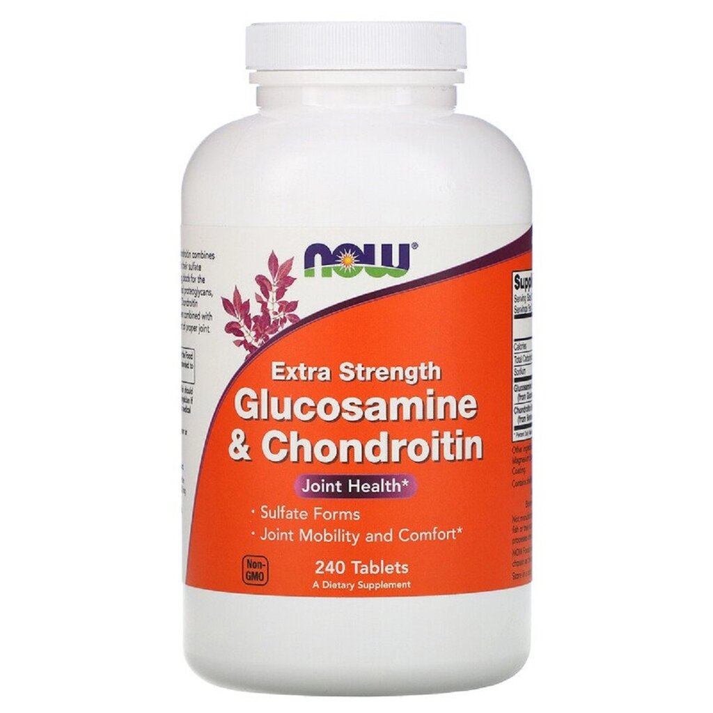 Глюкозамін І Хондроїтин Посиленої дії Glucosamine & Chondroitin & MSM Now Foods 240 Пігулок від компанії Придбай - фото 1