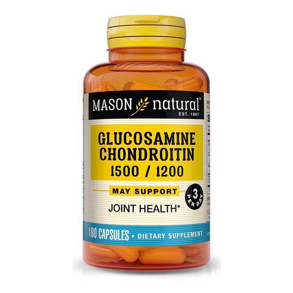 Глюкозамін та Хондроїтин 1500/1200 Glucosamine Chondroitin Mason Natural 180 капсул від компанії Придбай - фото 1