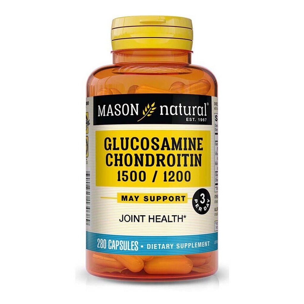 Глюкозамін та Хондроїтин 1500/1200 Glucosamine Chondroitin Mason Natural 280 капсул від компанії Придбай - фото 1