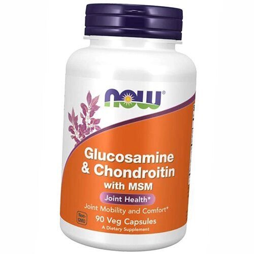 Глюкозамін та Хондроїтин з MСM Glucosamine & Chondroitin with MSM Now Foods 90вегкапс (03128001) від компанії Придбай - фото 1