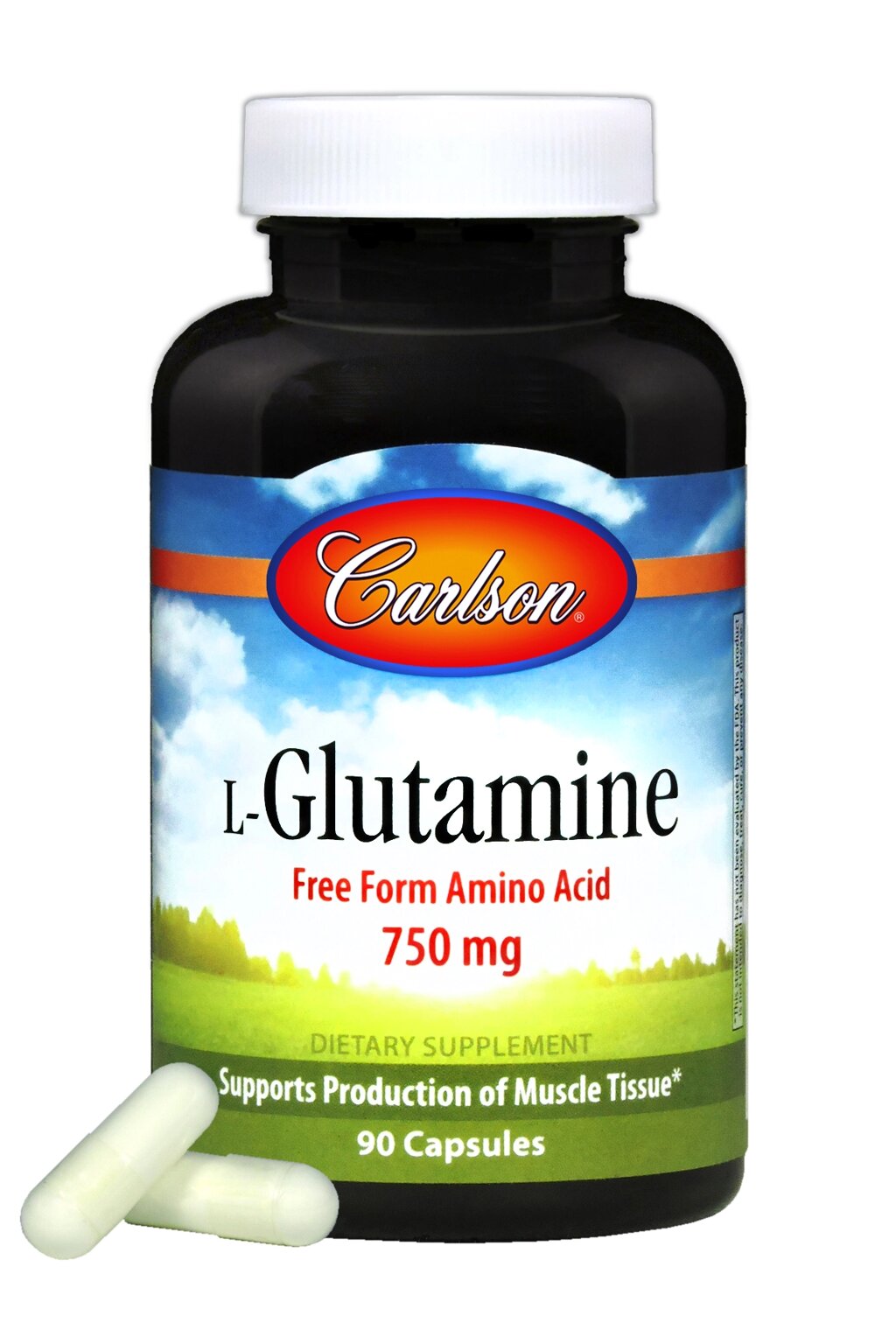 Глютамін 750мг L-Glutamine Carlson 90 капсул від компанії Придбай - фото 1