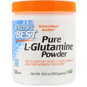 Глютамін Doctor's Best Pure L-Glutamine Powder 10.6 oz 300 g /60 servings/ DRB-00491