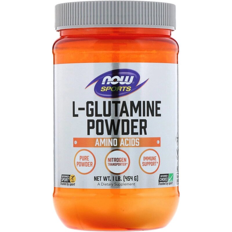 Глютамін L-Glutamine Now Foods Sports порошок 454 г від компанії Придбай - фото 1