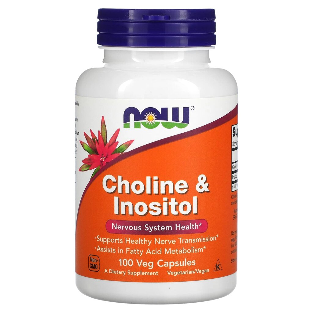 Холін та інозитол Choline Inositol Now Foods 500 мг 100 капсул від компанії Придбай - фото 1