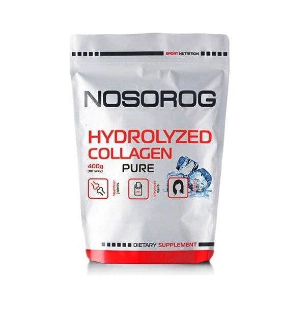 Хондропротектор ( для спорту ) Nosorog Nutrition Hydrolyzed Collagen 400 g /80 servings/ Pure від компанії Придбай - фото 1