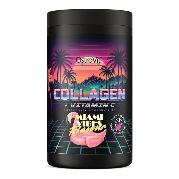 Хондропротектор для спорту OstroVit Collagen And Vitamin C 400 g /40 servings/ Miami Vibes від компанії Придбай - фото 1