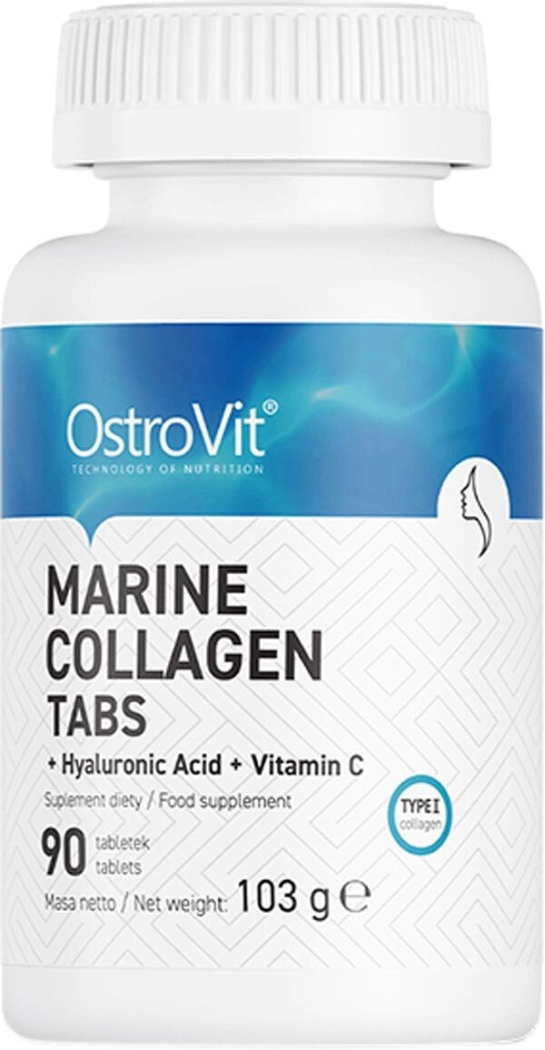 Хондропротектор ( для спорту ) OstroVit Marine Collagen + Hyaluronic Acid + Vitamin C 90 Tabs від компанії Придбай - фото 1