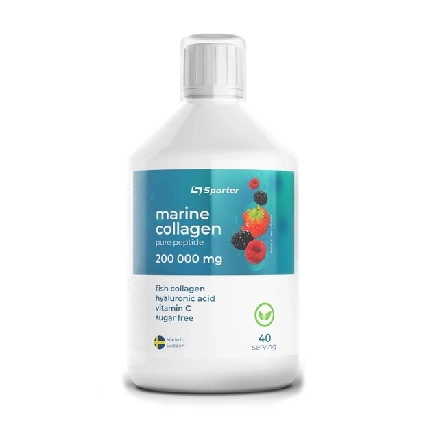 Хондропротектор ( для спорту ) Sporter Marine Collagen 500 ml /40 servings/ Berry від компанії Придбай - фото 1