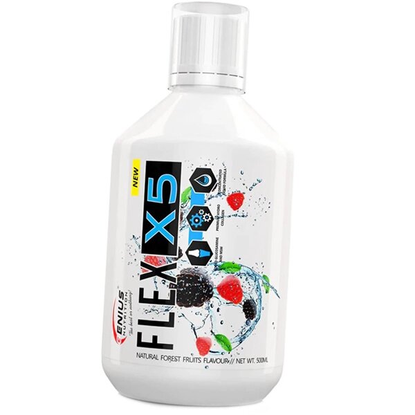 Хондропротектор Рідкий Flex-X5 Liquid Genius Nutrition 500мл Лісові фрукти (03562002) від компанії Придбай - фото 1