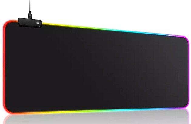 Ігрова поверхня з RGB підсвічуванням FeelTouch 800х300х3 мм Black від компанії Придбай - фото 1