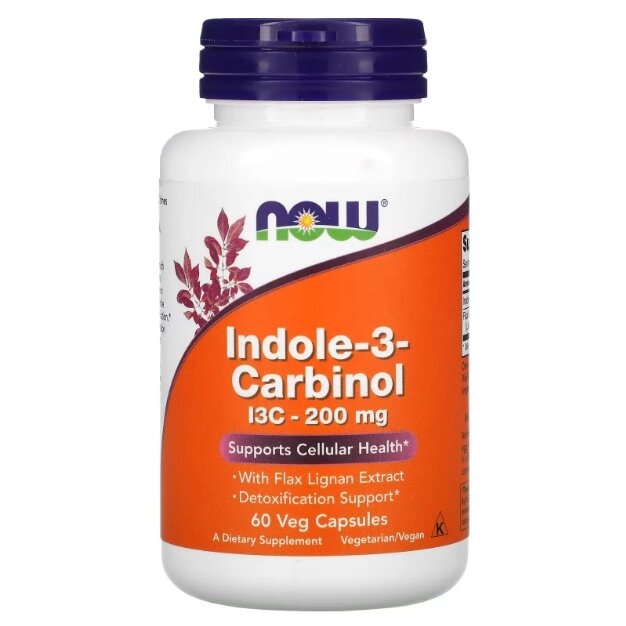 Індол 3 карбінол NOW Foods Indole-3 Carbinol 200 mg 60 Veg Caps від компанії Придбай - фото 1