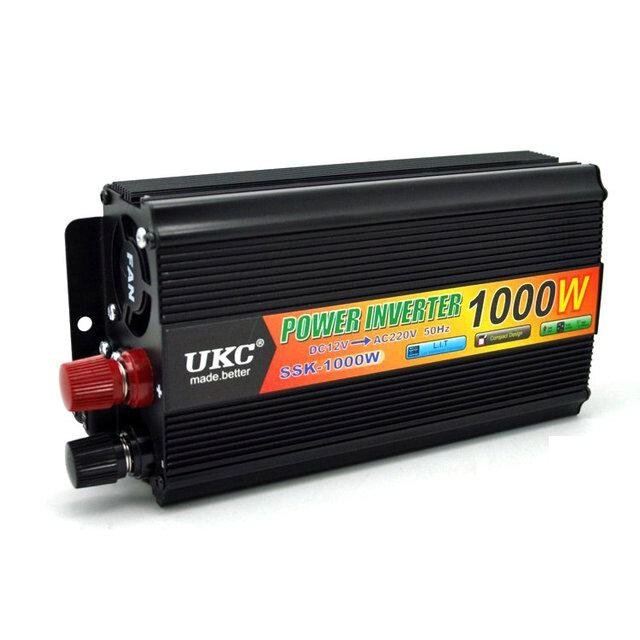 Інвертор автомобільний UKC 1000W перетворювач напруги від компанії Придбай - фото 1