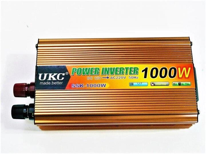 Інвертор автомобільний UKC 12V-220V 1000W перетворювач напруги (1756375446) від компанії Придбай - фото 1