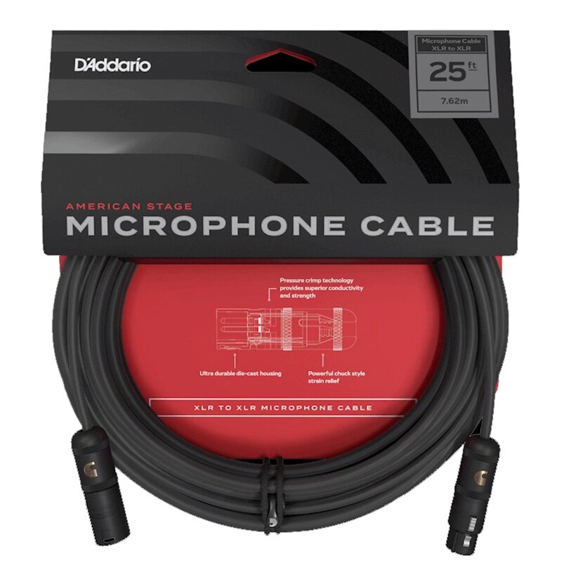 Кабель мікрофонний D'Addario PW-AMSM-25 American Stage Series Microphone Cable 7.62m (25ft) від компанії Придбай - фото 1