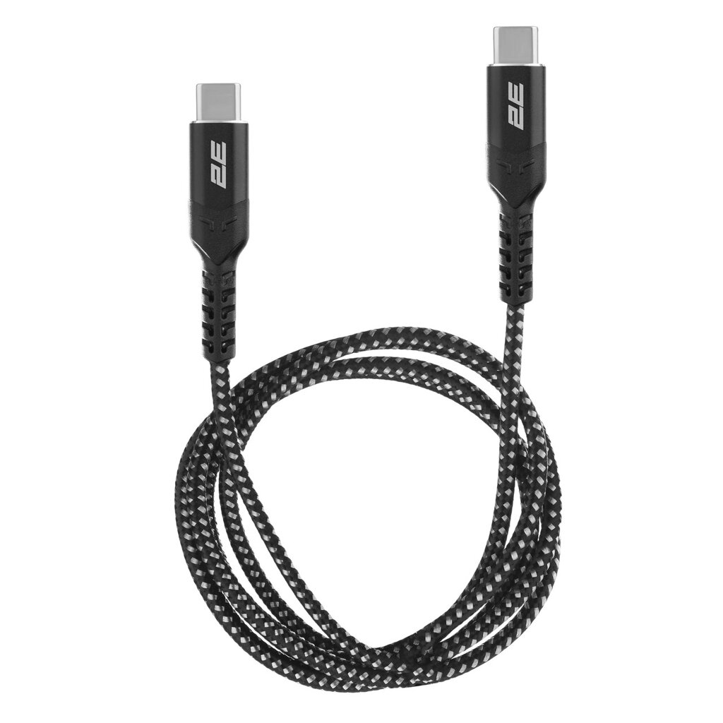 Кабель синхронізації заряджання Type-C 2E USB-C - USB-C PD 3.1 240W 1m Black від компанії Придбай - фото 1