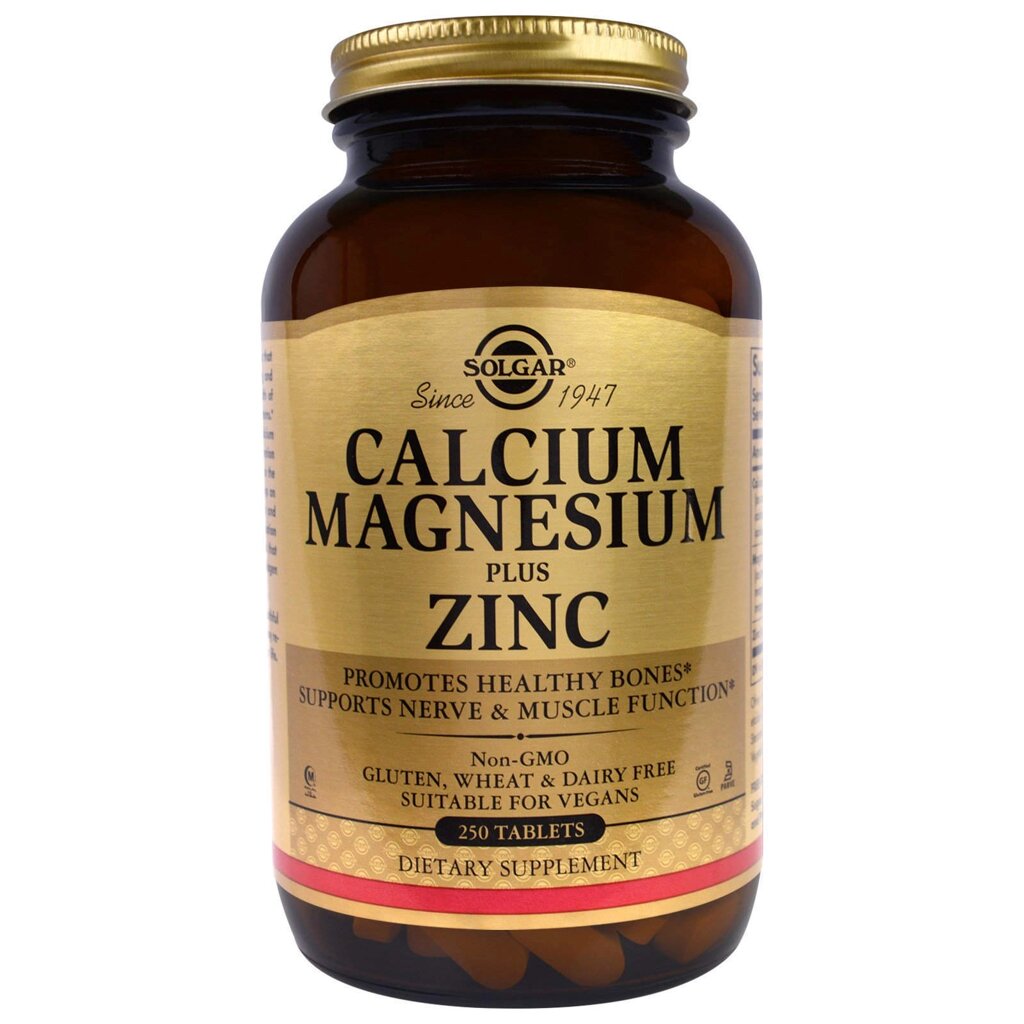 Кальцій магній цинк (Calcium Magnesium Zinc) Solgar 250 таблетки від компанії Придбай - фото 1