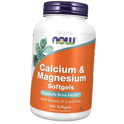 Кальцій Магній Цинк та Вітамін Д3 Calcium & Magnesium Now Foods 240гелкапс (36128004) від компанії Придбай - фото 1