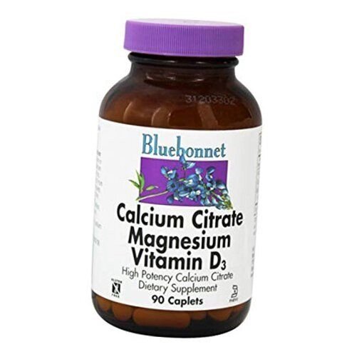 Кальцій Магній Вітамін Д3 Calcium Citrate Magnesium Vitamin D3 Bluebonnet Nutrition 90каплет (36393064) від компанії Придбай - фото 1