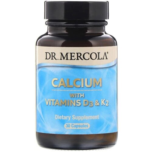 Кальцій з вітамінами Д3 і К2 Calcium with Vitamins D3 & K2 Dr. Mercola 30 капсул