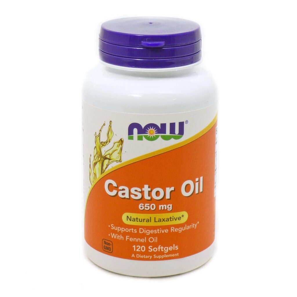 Касторова олія Castor Oil Now Foods 650 мг 120 капсул від компанії Придбай - фото 1