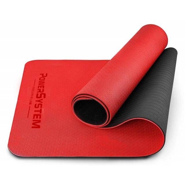 Килимок для фітнесу та йоги Power System Yoga Mat Premium PS-4060 Red від компанії Придбай - фото 1