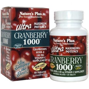 Журавлина Nature's Plus Ultra Cranberry 1000 60 Tabs