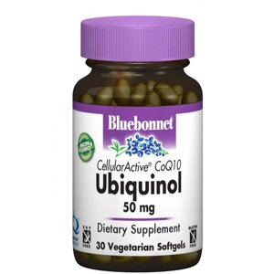 Коензім Bluebonnet Nutrition Cellular Active Ubiquinol 50 mg 30 Veg Softgels