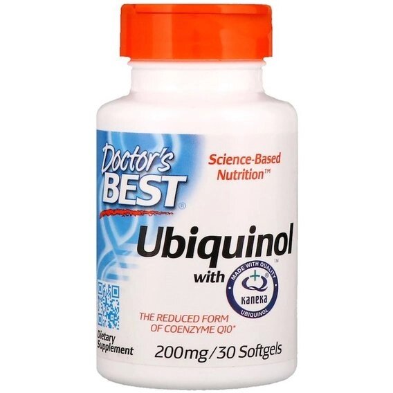 Коензім Doctor's Best Ubiquinol with Kaneka 200 mg 30 Softgels DRB-00274 від компанії Придбай - фото 1