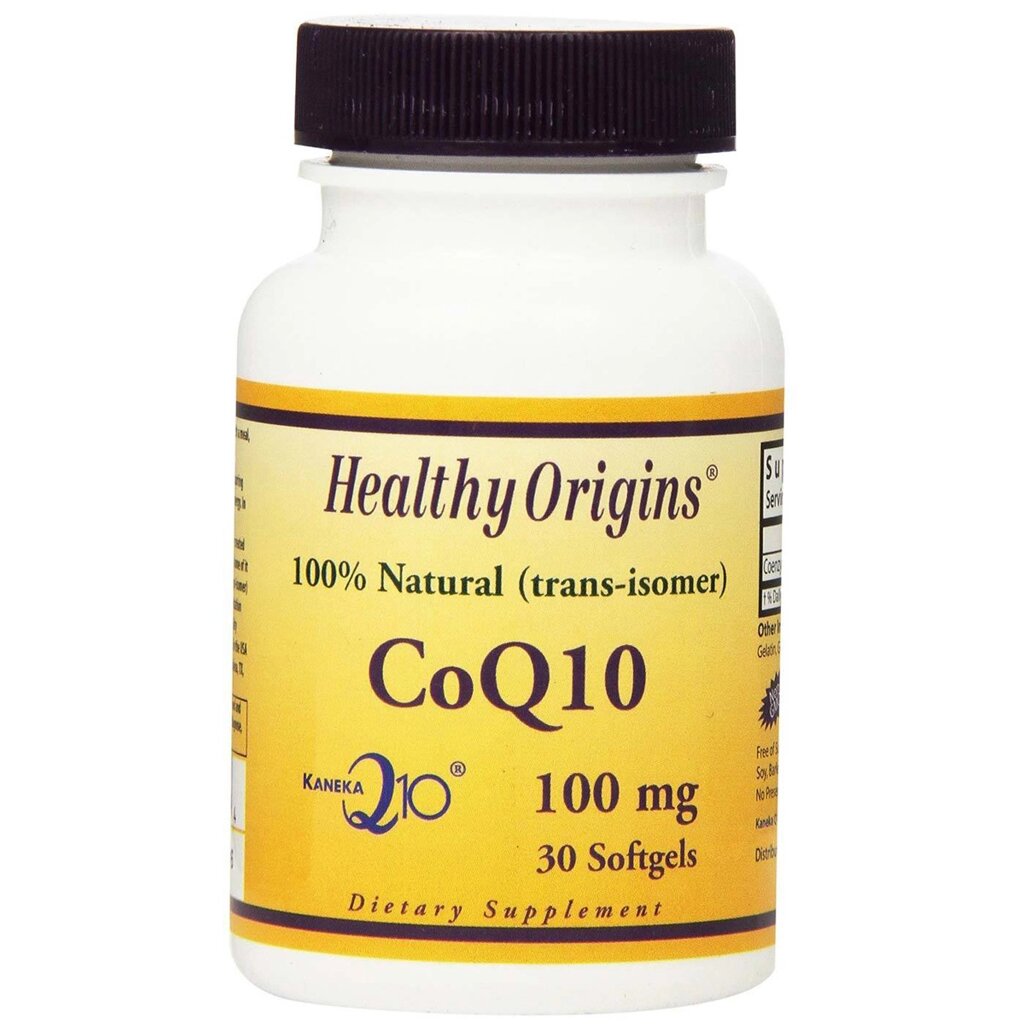 Коензим Q10, Kaneka (COQ10), Healthy Origins, 100 мг, 30 желатинових капсул від компанії Придбай - фото 1