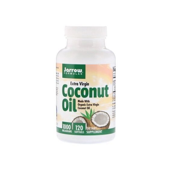 Кокосове масло Jarrow Formulas Coconut Oil Extra Virgin 1000 mg 120 Softgels від компанії Придбай - фото 1