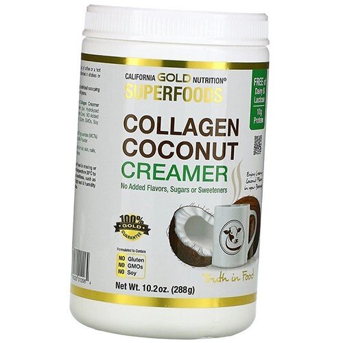 Кокосові Вершки з Коллагеном Collagen Coconut Creamer Powder California Gold Nutrition 288г (68427003) від компанії Придбай - фото 1