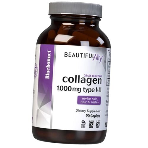 Колаген 1 і 3 типу Collagen 1000 Type I + III Bluebonnet Nutrition 90каплет (68393007) від компанії Придбай - фото 1