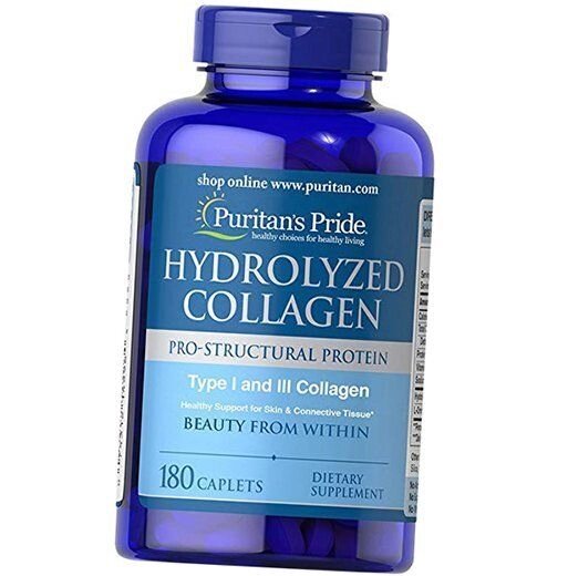 Колаген 1 та 3 типу Hydrolyzed Collagen Puritan's Pride 180каплет (68367005) від компанії Придбай - фото 1