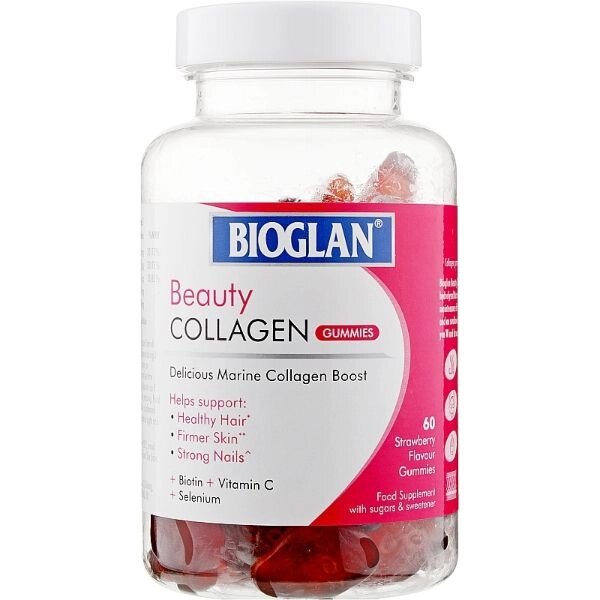 Колаген Bioglan Beauty Collagen 60 Gummies Strawberry від компанії Придбай - фото 1