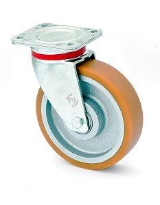 Колесо поворотне KAMA Extra Large з панеллю кріплення 250 мм (4502-ELR-250-В) від компанії Придбай - фото 1