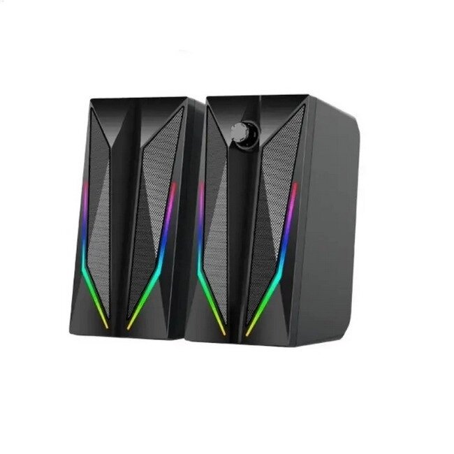 Комп'ютерні колонки MUSIC DJ M-110A 8865 з RGB підсвічуванням Black від компанії Придбай - фото 1