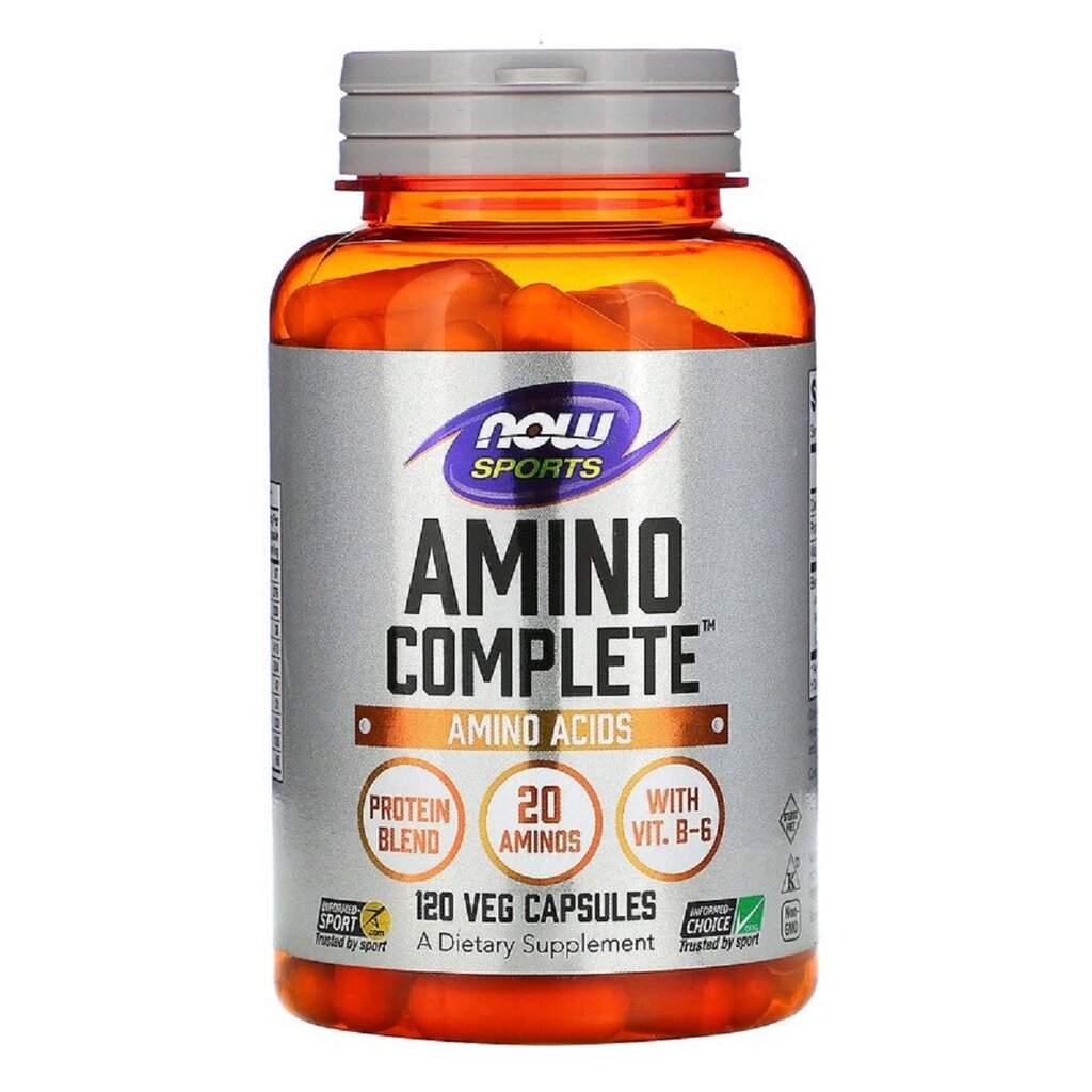 Комплекс Амінокислот Sports Amino Complete Now Foods 120 вегетаріанські капсули від компанії Придбай - фото 1