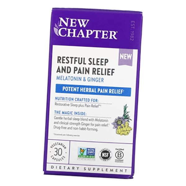 Комплекс для гарного сну Restful Sleep and Pain Relief New Chapter 30вегкапс (72377001) від компанії Придбай - фото 1