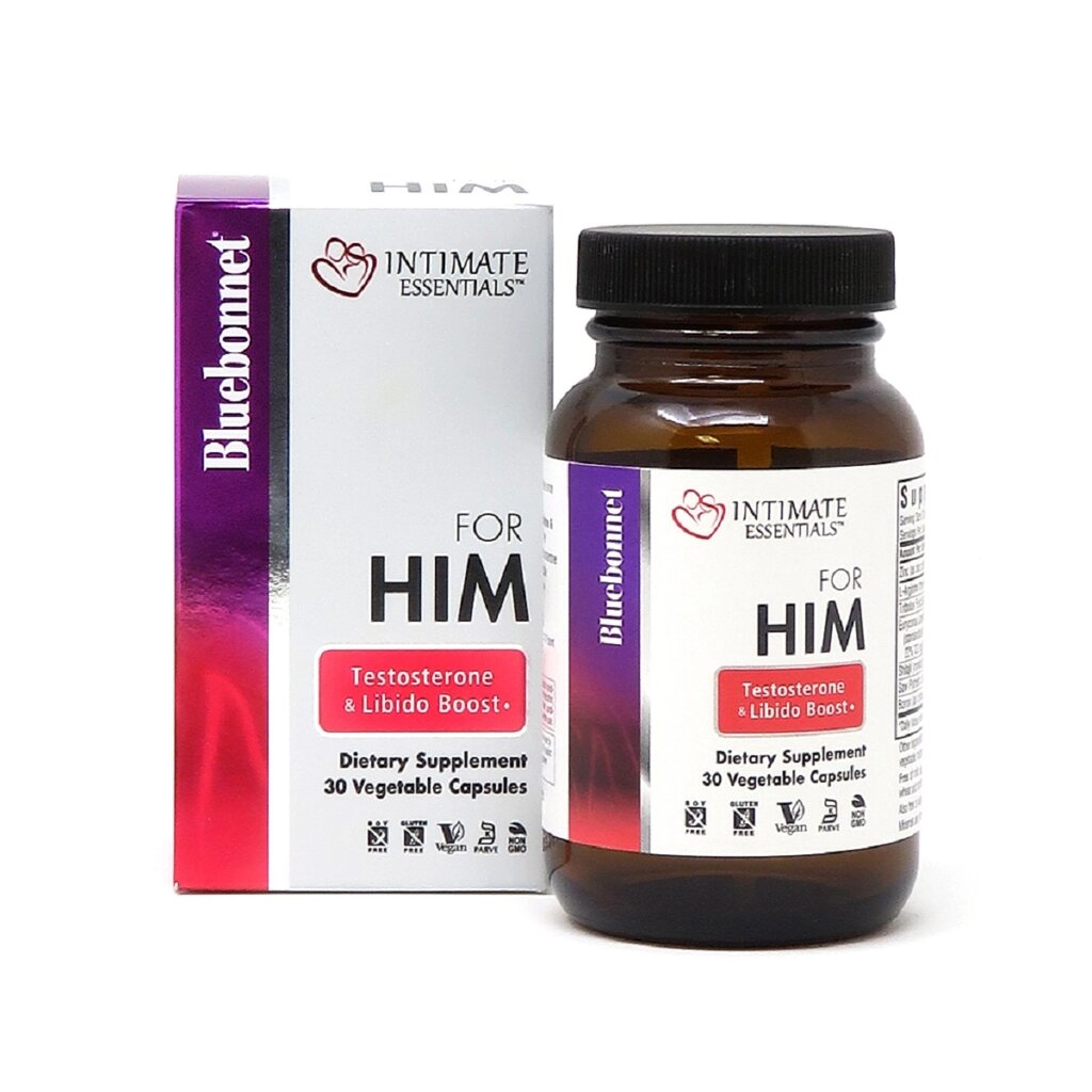 Комплекс Для Нього, Intimate Essentials For Him, Testosterone, Libido Boost, Bluebonnet Nutrition, 30 капсул від компанії Придбай - фото 1