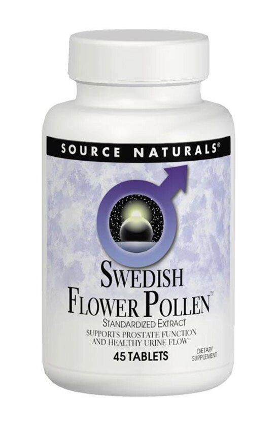 Комплекс для підтримки функції простати Swedish Flower Pollen Source Naturals 90 таблеток від компанії Придбай - фото 1