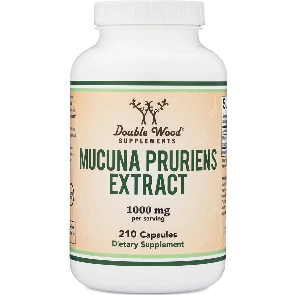 Комплекс для профілактики нервової системи Double Wood Supplements Mucuna Pruriens Extract 1000 mg (2 caps per serving) від компанії Придбай - фото 1