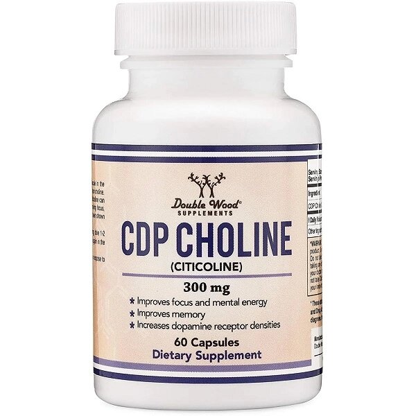 Комплекс для профілактики роботи головного мозку Double Wood CDP Choline 300 mg (Citicoline) 60 Caps від компанії Придбай - фото 1