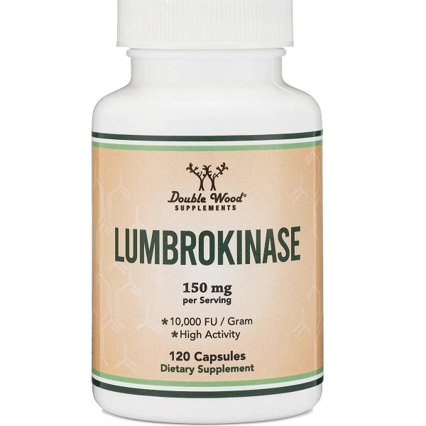 Комплекс для профілактики тиску і кровообігу Double Wood Supplements Lumbrokinase 150 mg 10000 FU (2 caps per від компанії Придбай - фото 1