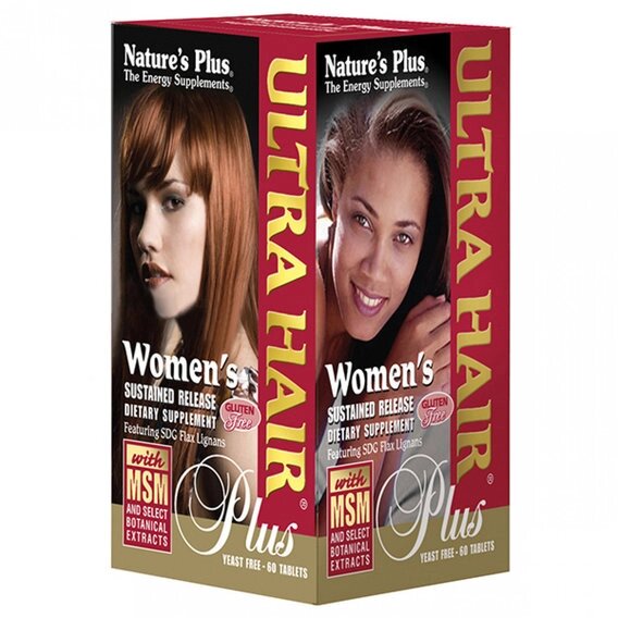 Комплекс для шкіри волосся нігтів Nature's Plus Ultra Hair For Womens 60 Tabs від компанії Придбай - фото 1